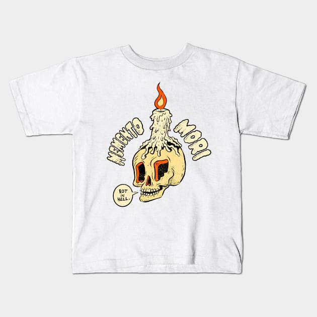 Memento Mori Kids T-Shirt by rudyfaber